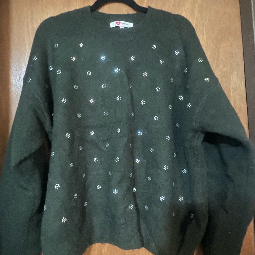 Embellished Green Sweater